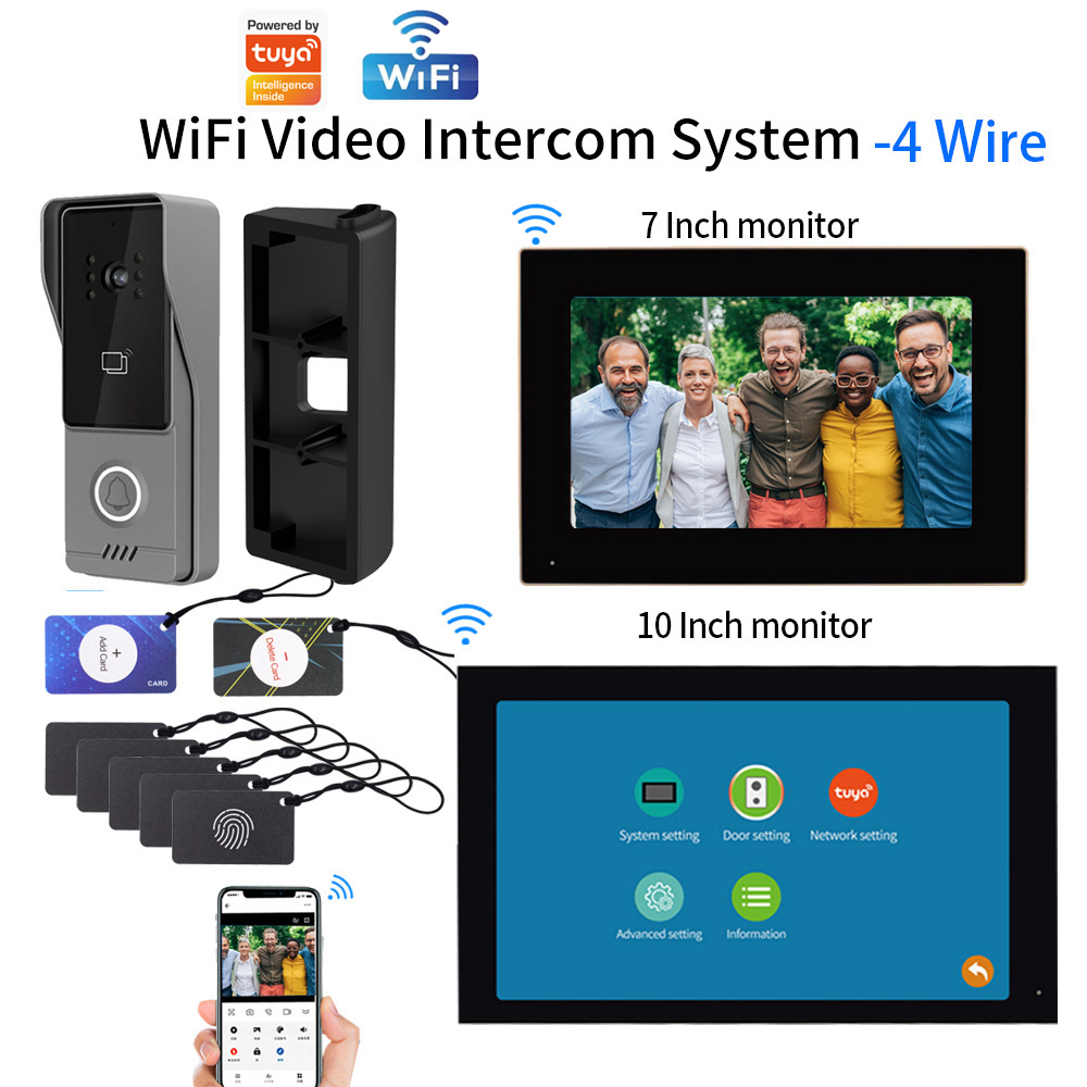 Smart Doorbell Wired - WiFi Touch Screen Intelligent Video Intercom