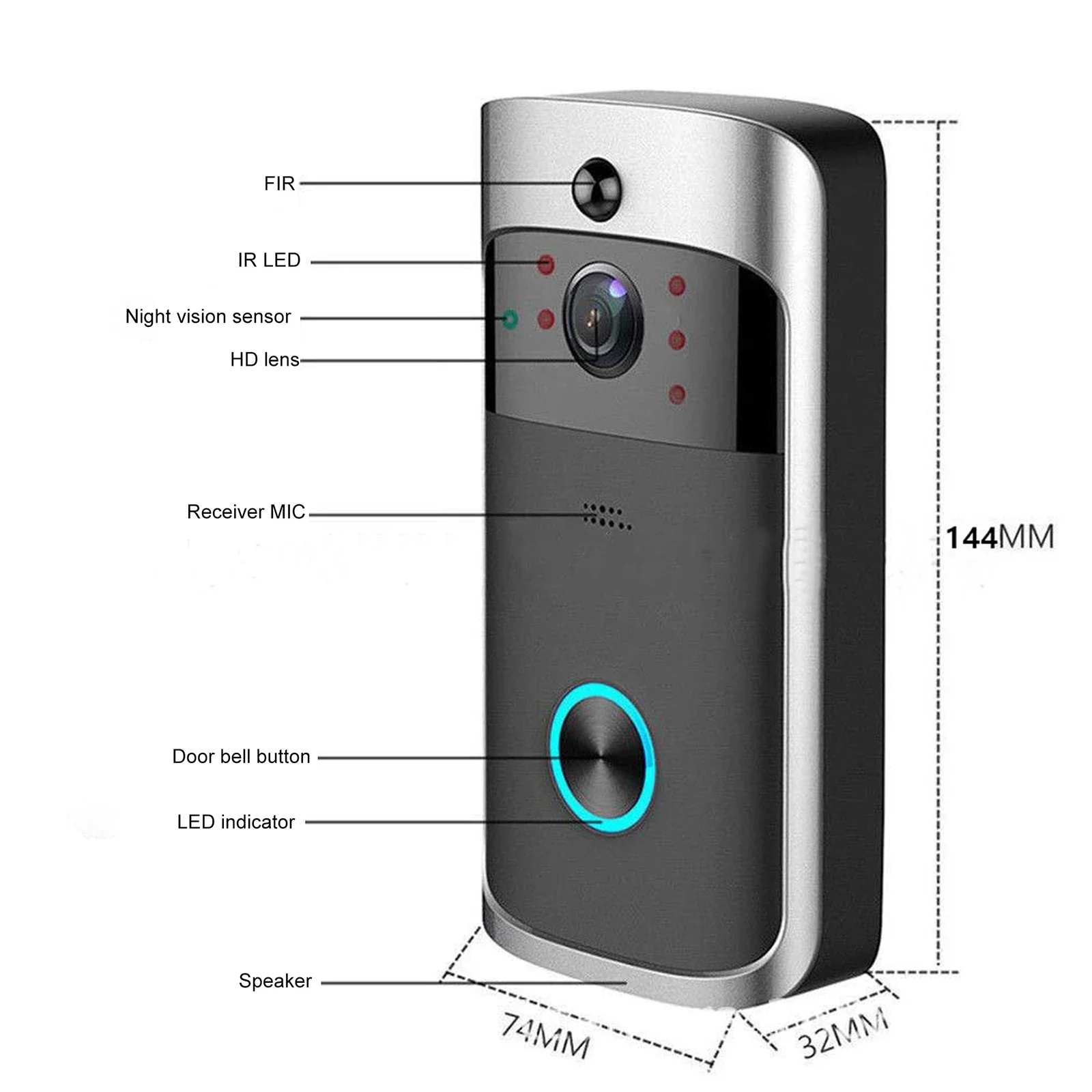 2026 NEW V5 Video Door Bell Wi - Smart Doorbell Wired review and price