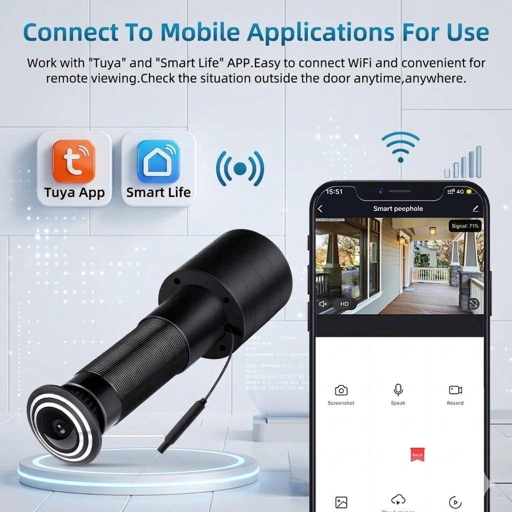 ZEMNIO 2K 3MP Smart Door Peeph - Smart Doorbell Wired review and price