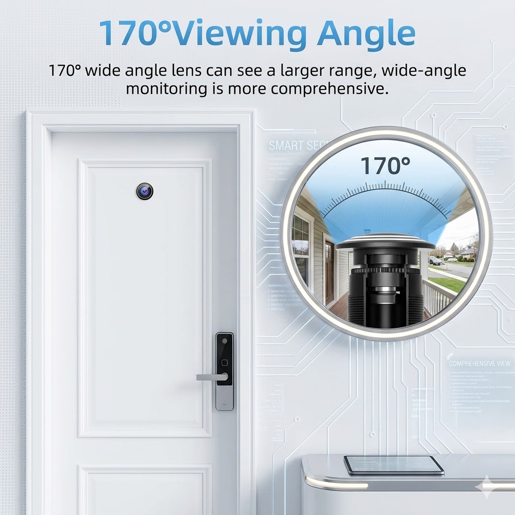 ZEMNIO 2K 3MP Smart Door Peeph - Smart Doorbell Wired review and price
