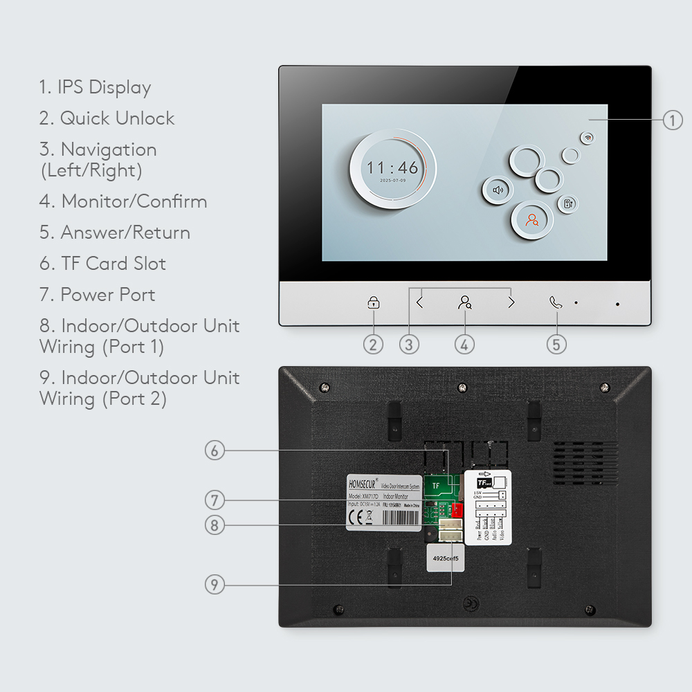 Tuya Smart WIFI Indoor Monitor - Smart Doorbell Wired review and price