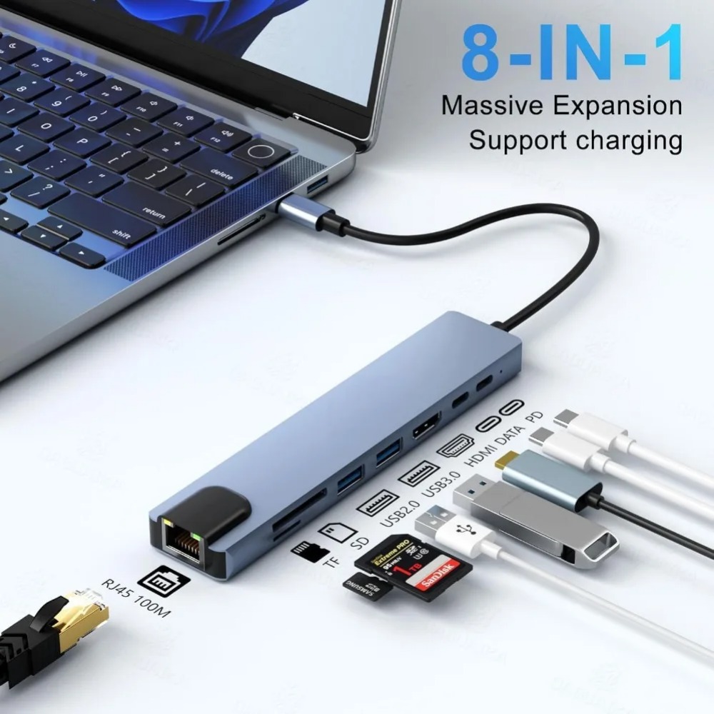 USB C Hub 8/7 in 1 4K HDMI Ada - Home Assistant Sd review and price