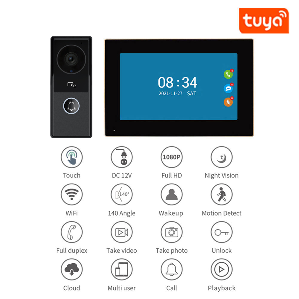 7/10 Inch Video Intercom 1080P - Smart Doorbell Wired review and price