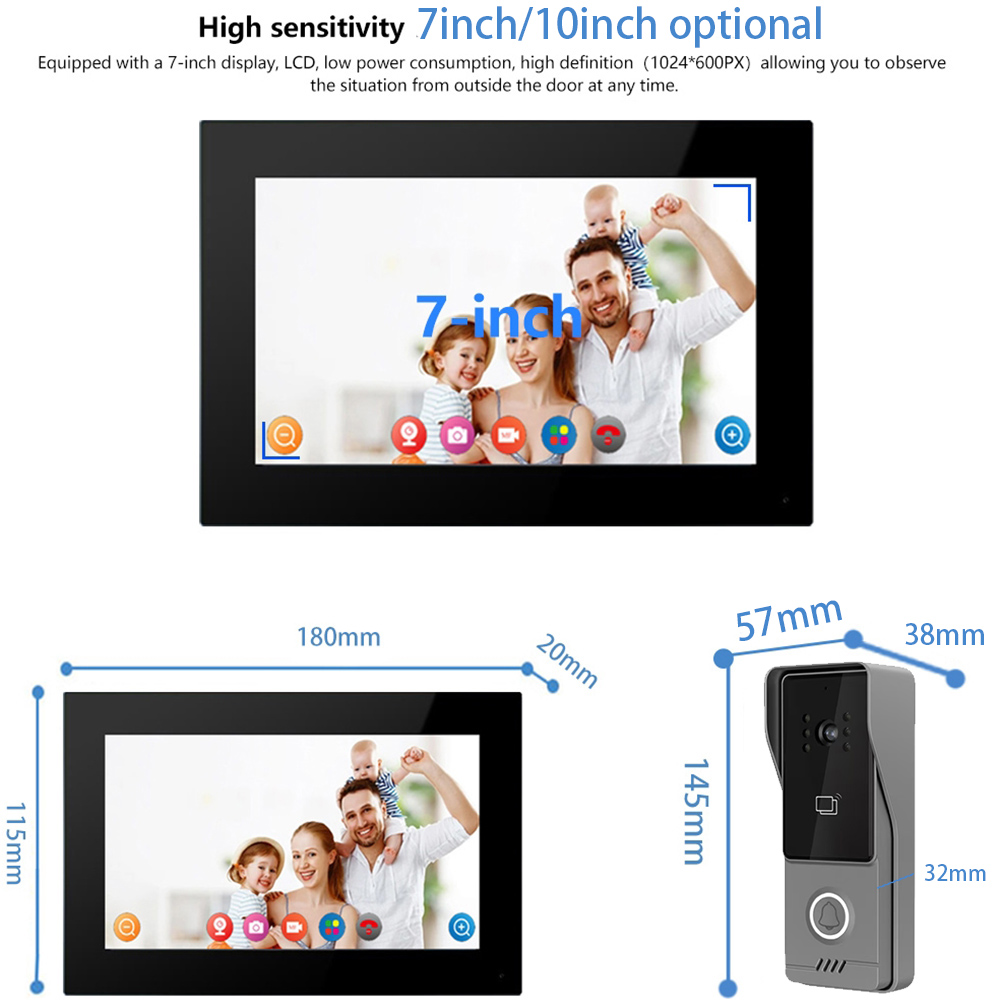 WiFi Touch Screen Intelligent  - Smart Doorbell Wired review and price