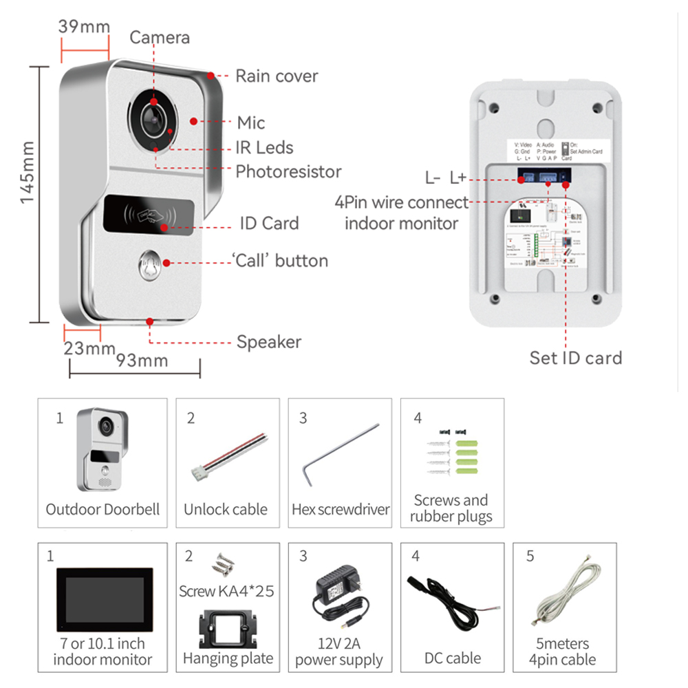1080P 7 Inch WiFi Video Interc - Smart Doorbell Wired review and price