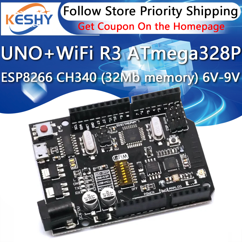 UNO+WiFi R3 ATmega328P+ESP8266 - Esp8266 Nodemcu Board review and price